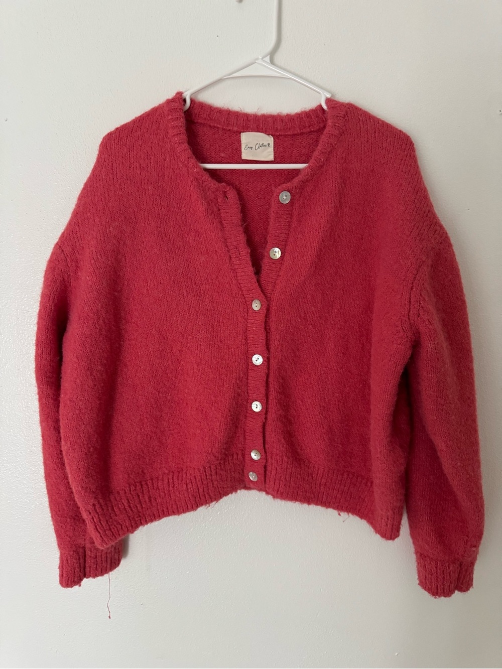 Easy Clothes Rose Button-Up Cardigan